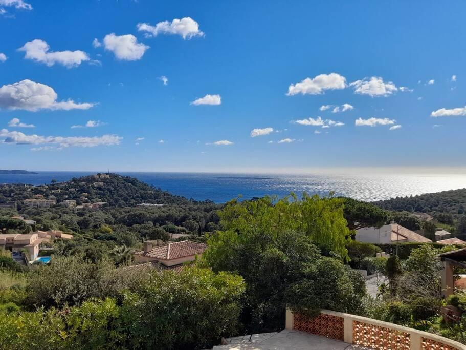 4-Star Private Villa With Heated Pool And Panoramic Sea View At Gulf De Saint Tropez Cavalaire-sur-Mer Eksteriør billede