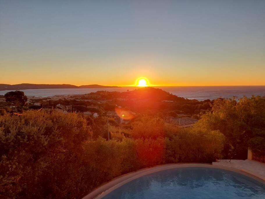 4-Star Private Villa With Heated Pool And Panoramic Sea View At Gulf De Saint Tropez Cavalaire-sur-Mer Eksteriør billede