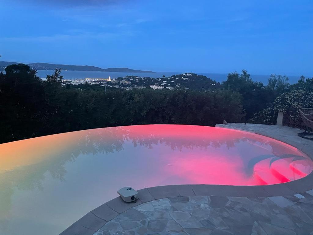 4-Star Private Villa With Heated Pool And Panoramic Sea View At Gulf De Saint Tropez Cavalaire-sur-Mer Eksteriør billede