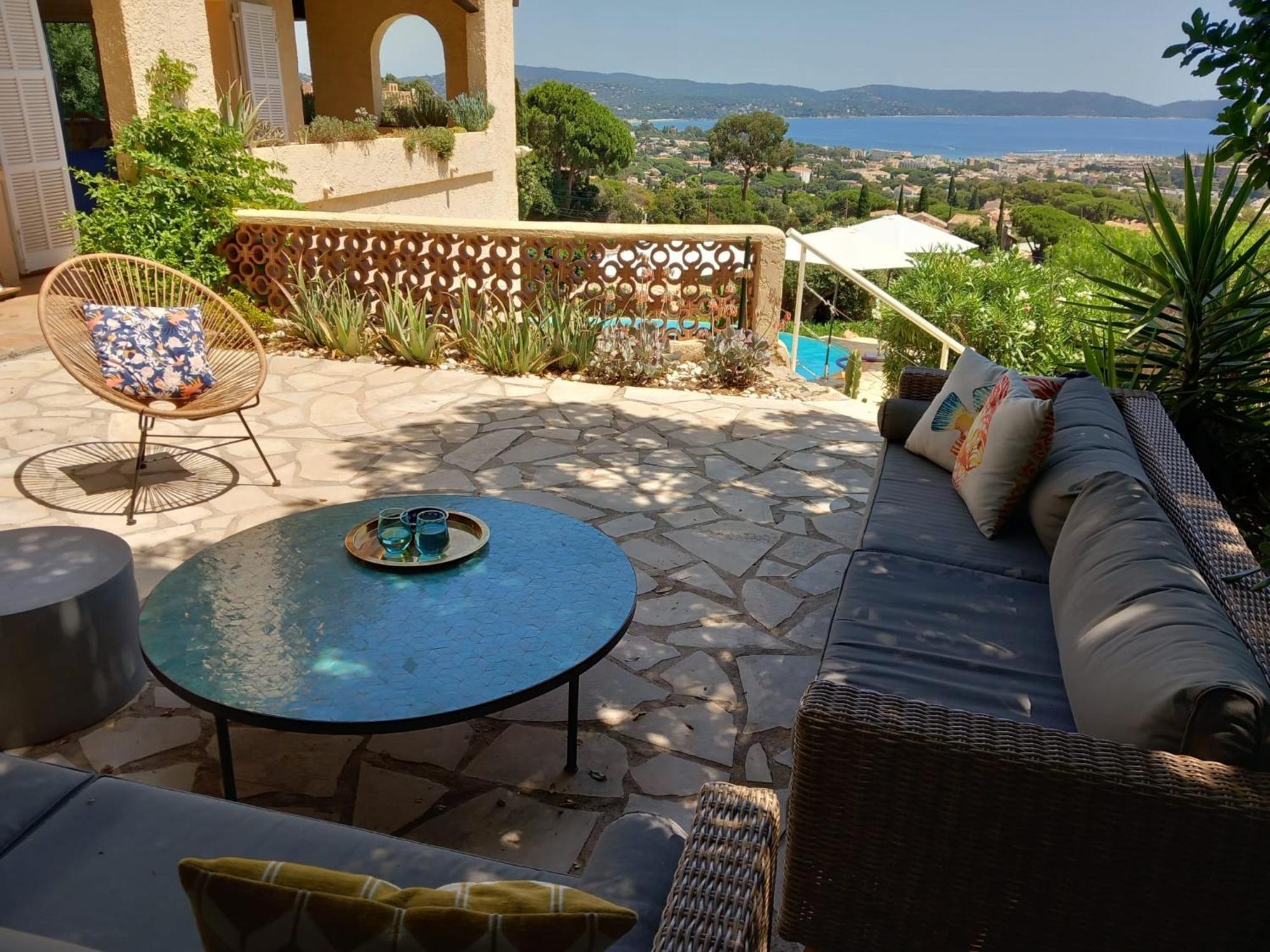 4-Star Private Villa With Heated Pool And Panoramic Sea View At Gulf De Saint Tropez Cavalaire-sur-Mer Eksteriør billede